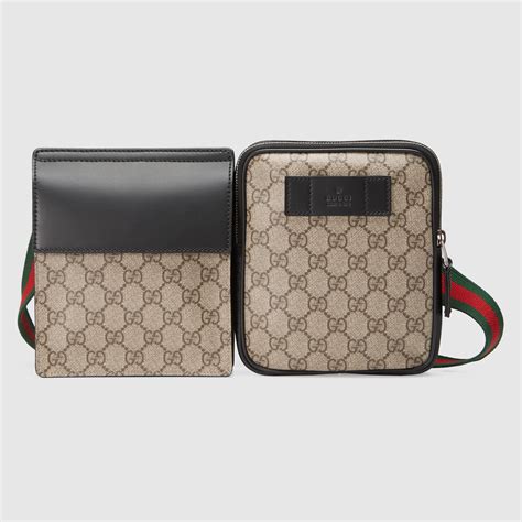 gucci gg supreme belt bag in black|Gucci supreme belt identification.